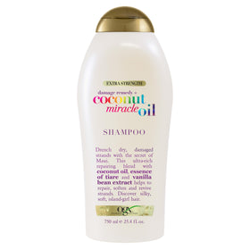 OGX front label view showing product name and benefits
