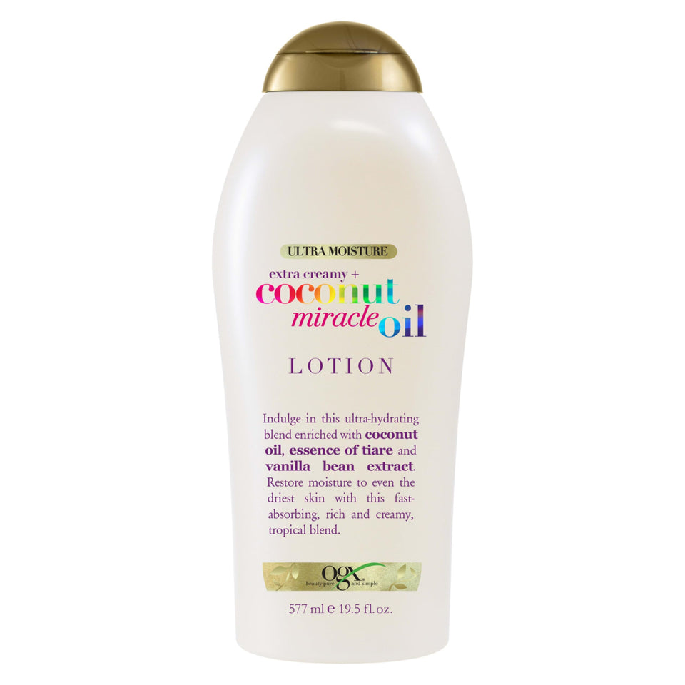 OGX front bottle image showing label and tropical scent benefit