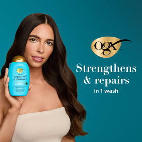 OGX close label detail highlighting product features and benefits