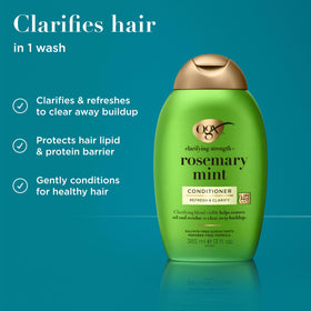 OGX conditioner texture on hand demonstrating lightweight hydration