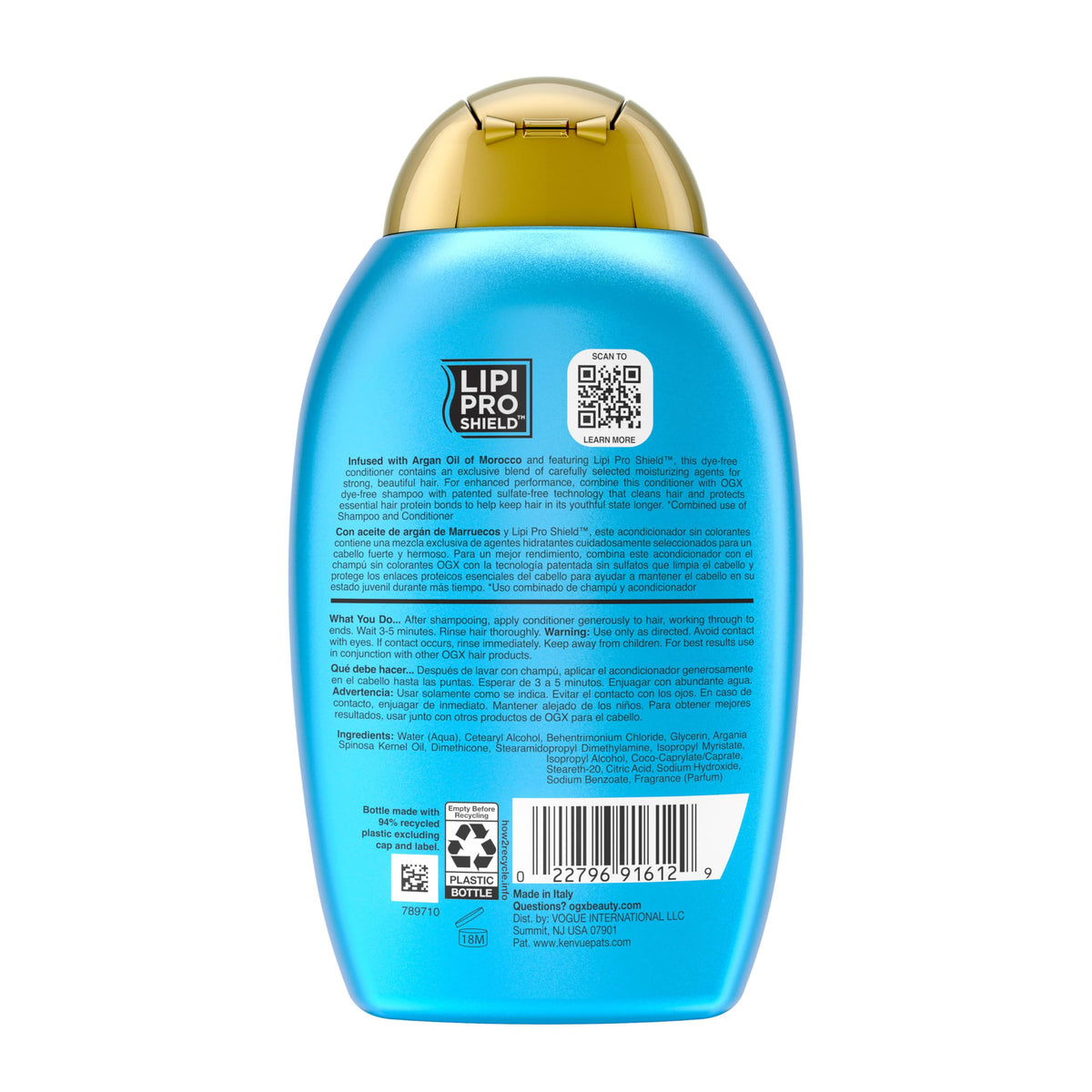 OGX still life with citrus and florals hinting at pleasant scent