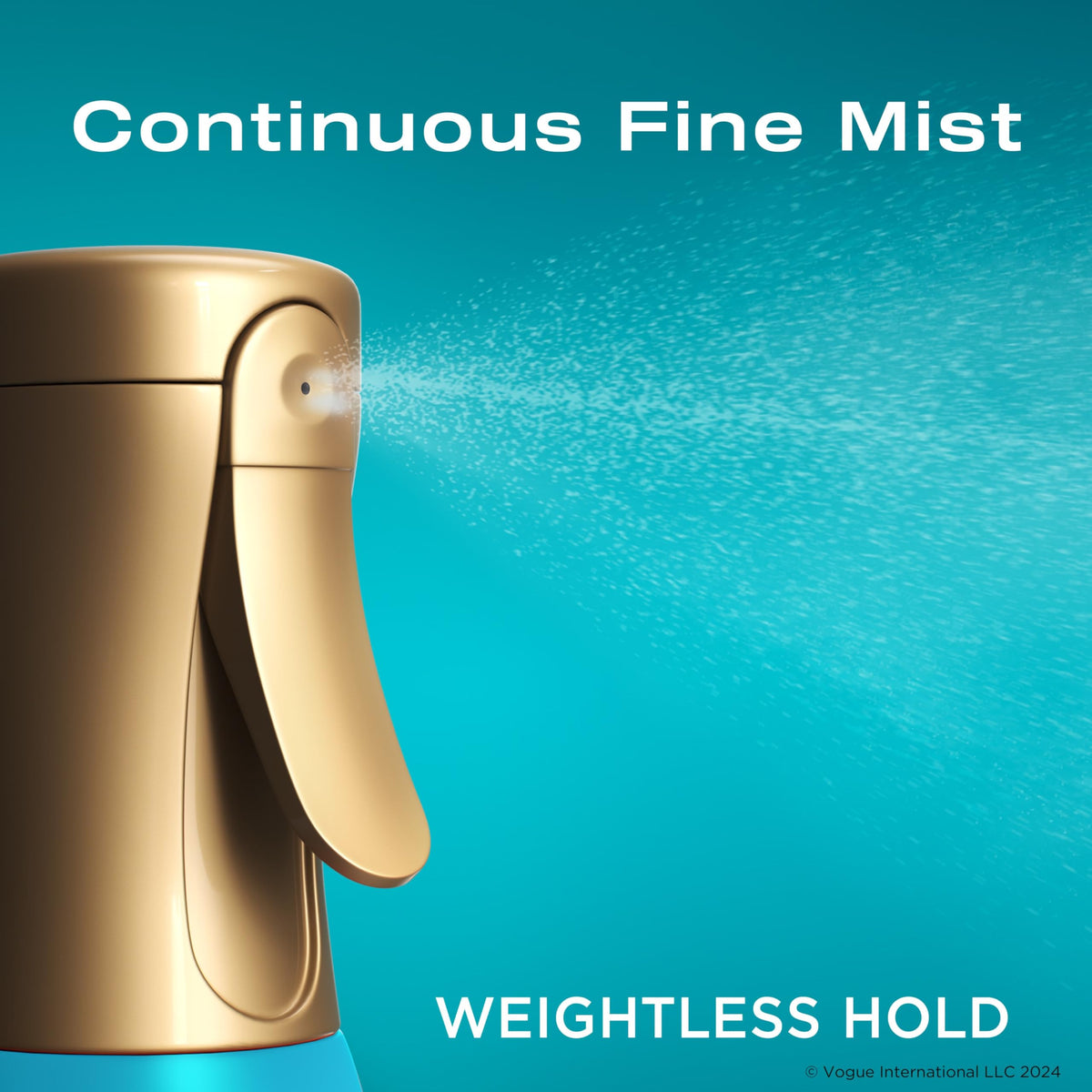 OGX continuous mist spraying evenly, demonstrating smooth coverage benefit