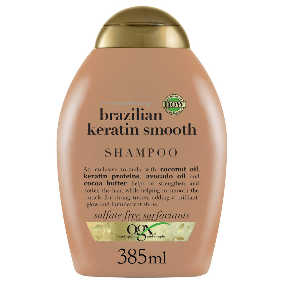 OGX Ever Straight front packaging showing bottle and brand for clear identification