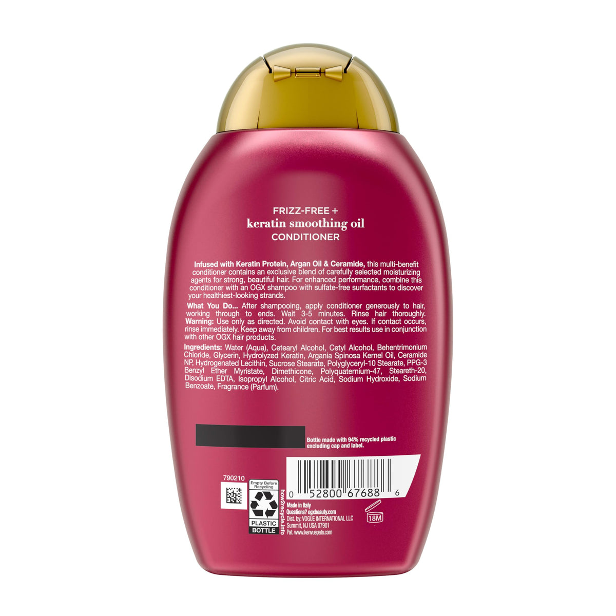 OGX bottle staged on bathroom shelf suggesting everyday grooming convenience