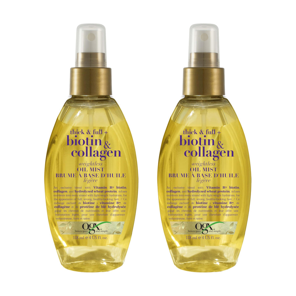 OGX front packaging two-pack showing bottles and label for convenient backup