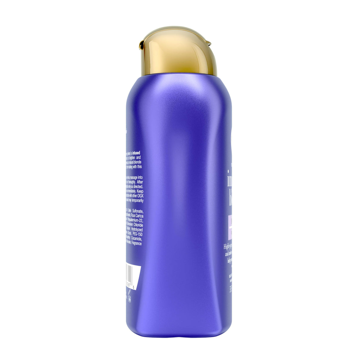OGX bottle paired with toning drops for intensified color control