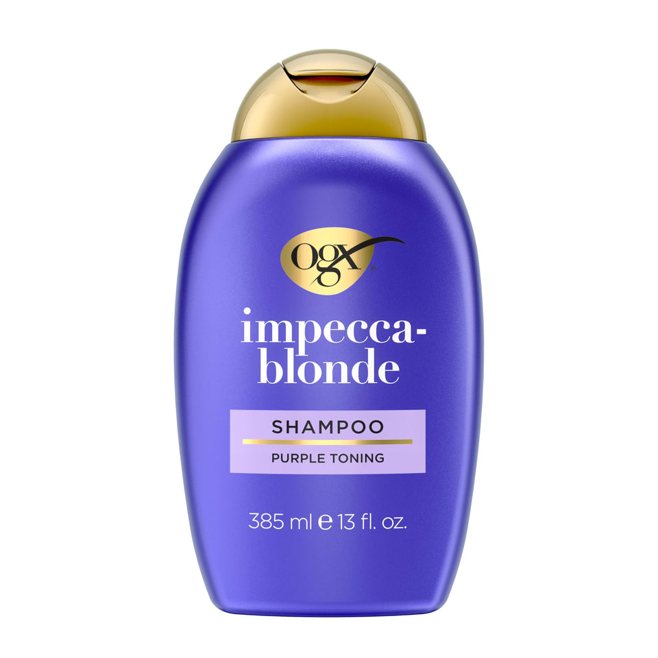 OGX bottle front packaging showing product and benefits