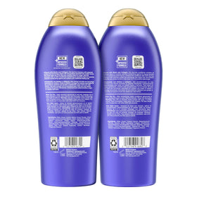 OGX key ingredients bamboo and hydrolyzed wheat protein highlighting thickening