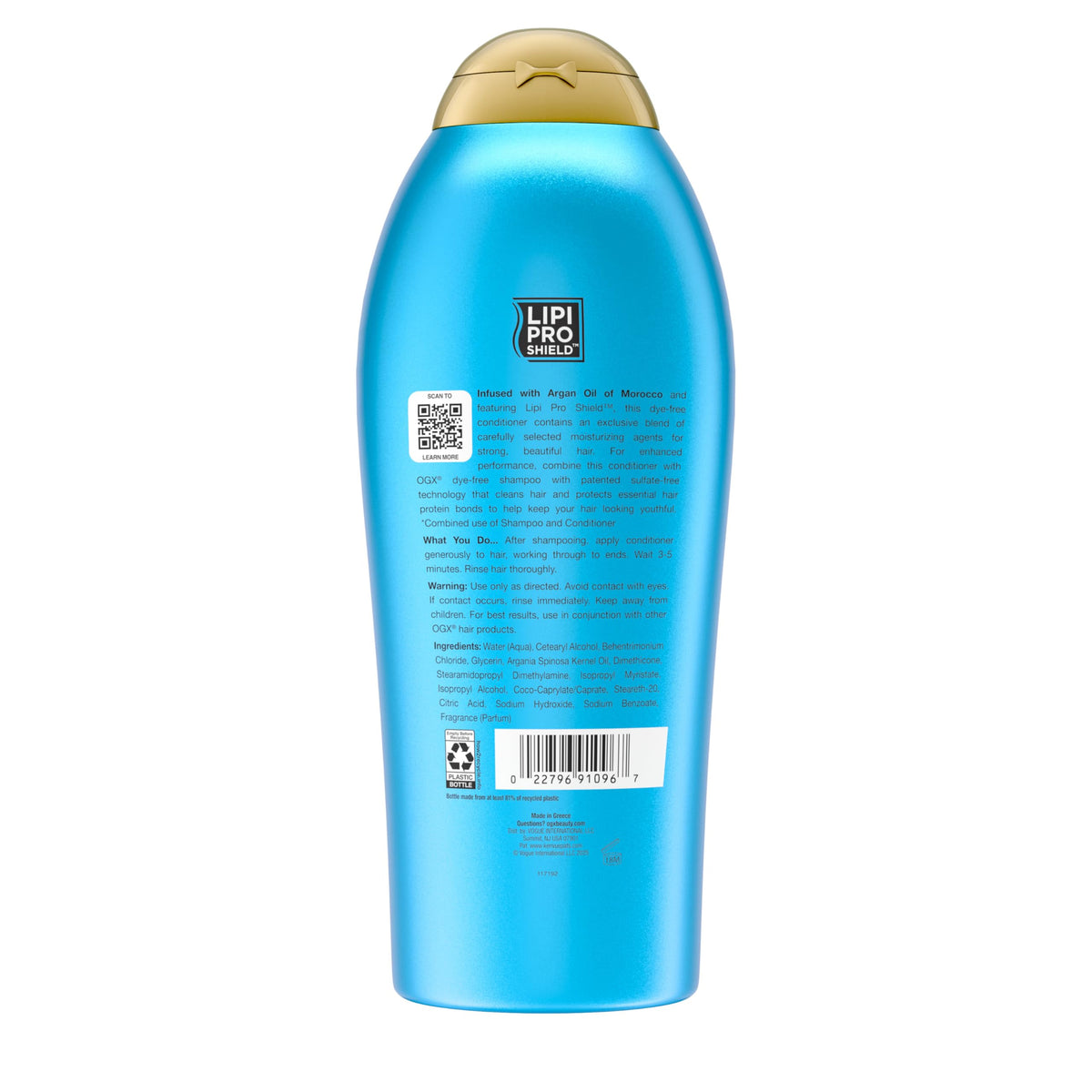 OGX conditioner on bathroom shelf suggesting a stylish routine