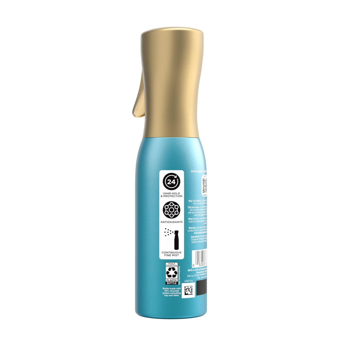 OGX bottle on bathroom vanity in lifestyle scene, daily routine fit