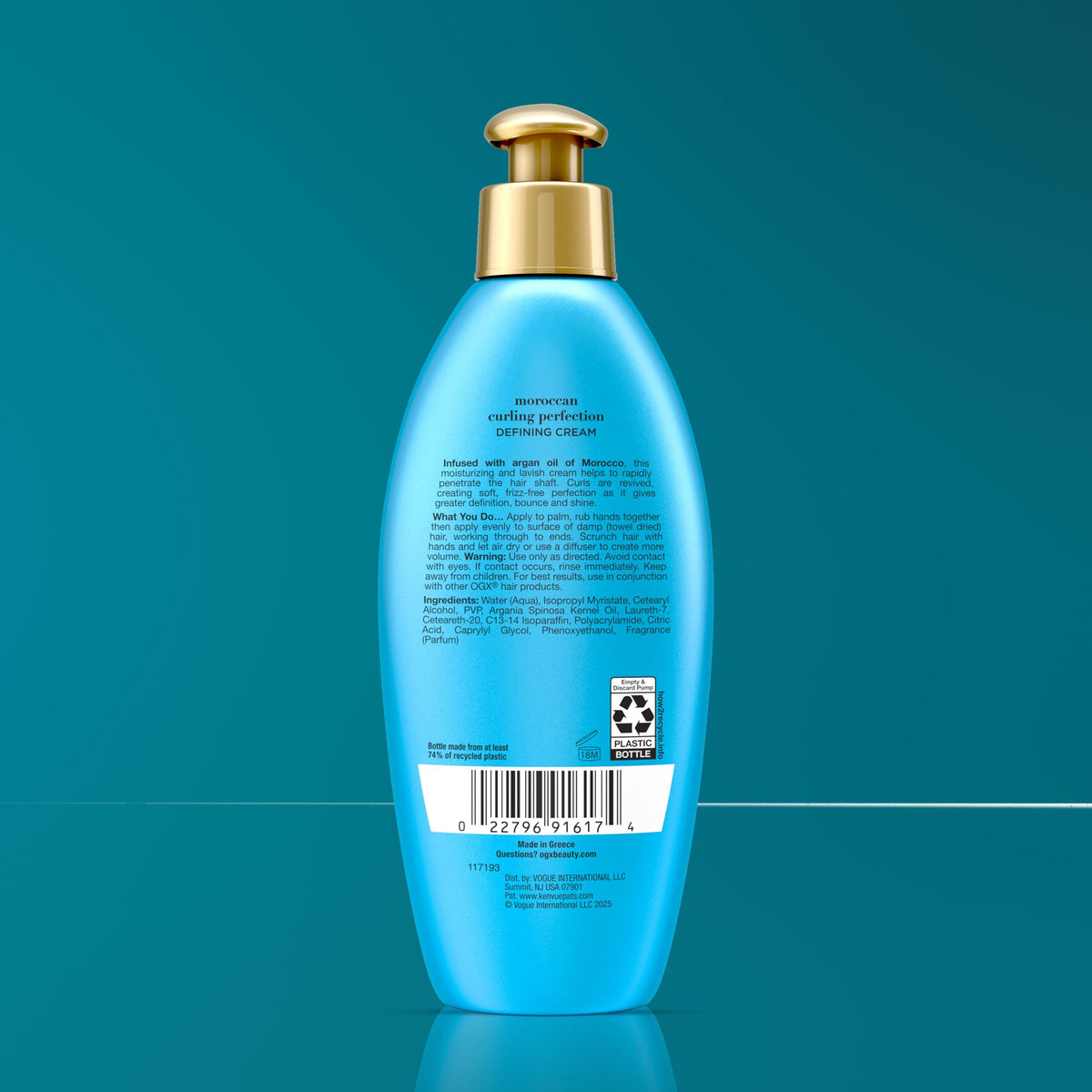 OGX sealed packaging and ingredient list close-up to verify authenticity and safety