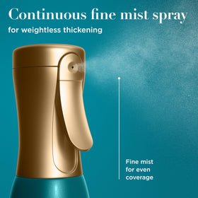 OGX clear droplet of serum mist texture demonstrating lightweight feel