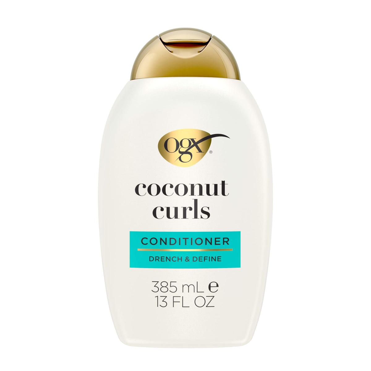 OGX front bottle of Quenching Coconut Curls showing label and benefit