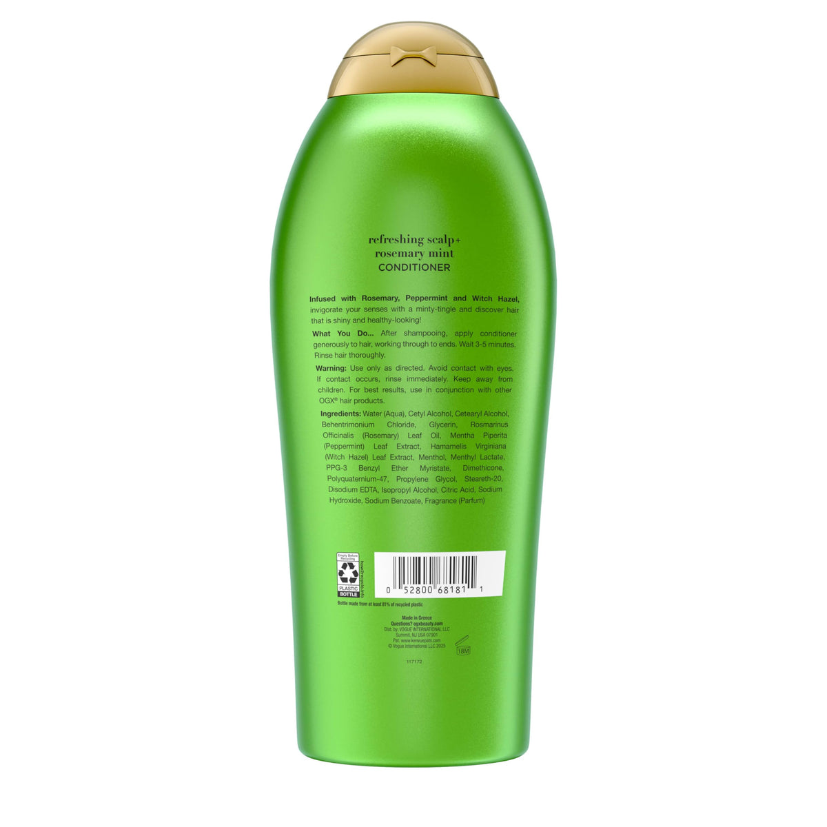 OGX on bathroom shelf styled for daily routine and fresh scent