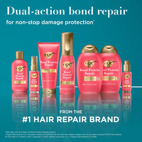 OGX sealing serum displayed with Bond Protein Repair line for complete care
