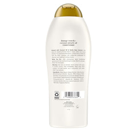 OGX shampoo and conditioner pair displayed in shower to show routine pairing