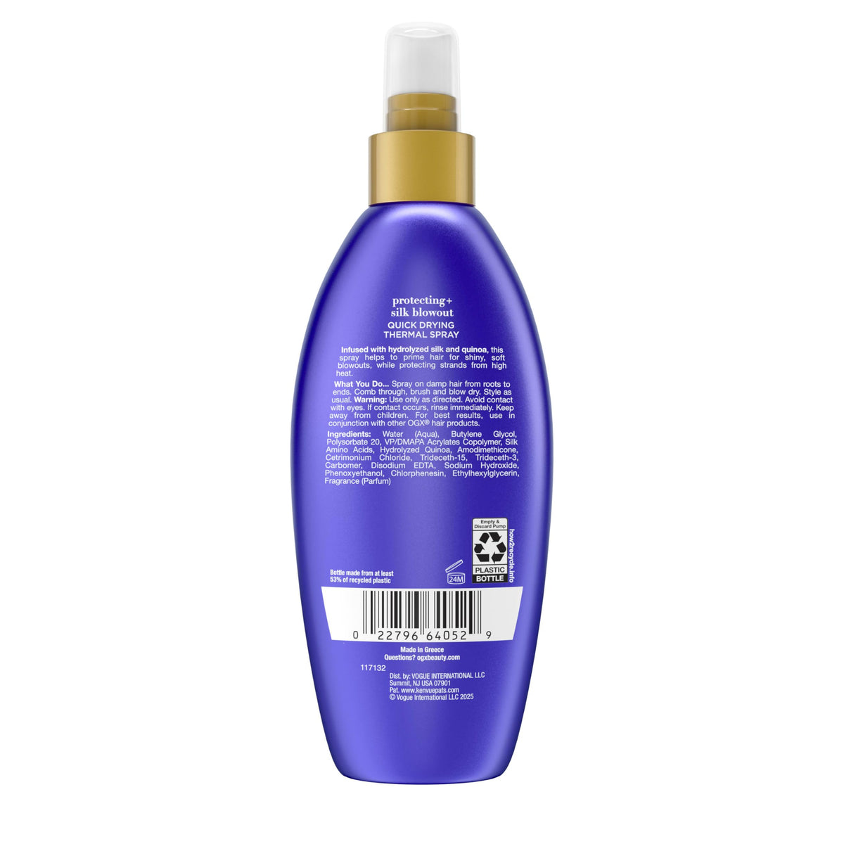 Morning routine scene with OGX spray ready for quick styling