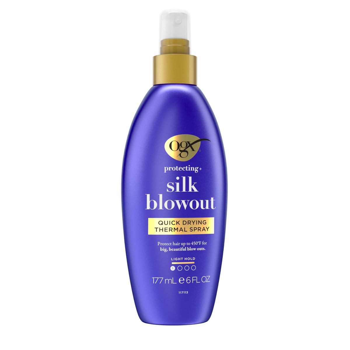 Hand holding the 6 fl oz OGX bottle to show actual product size