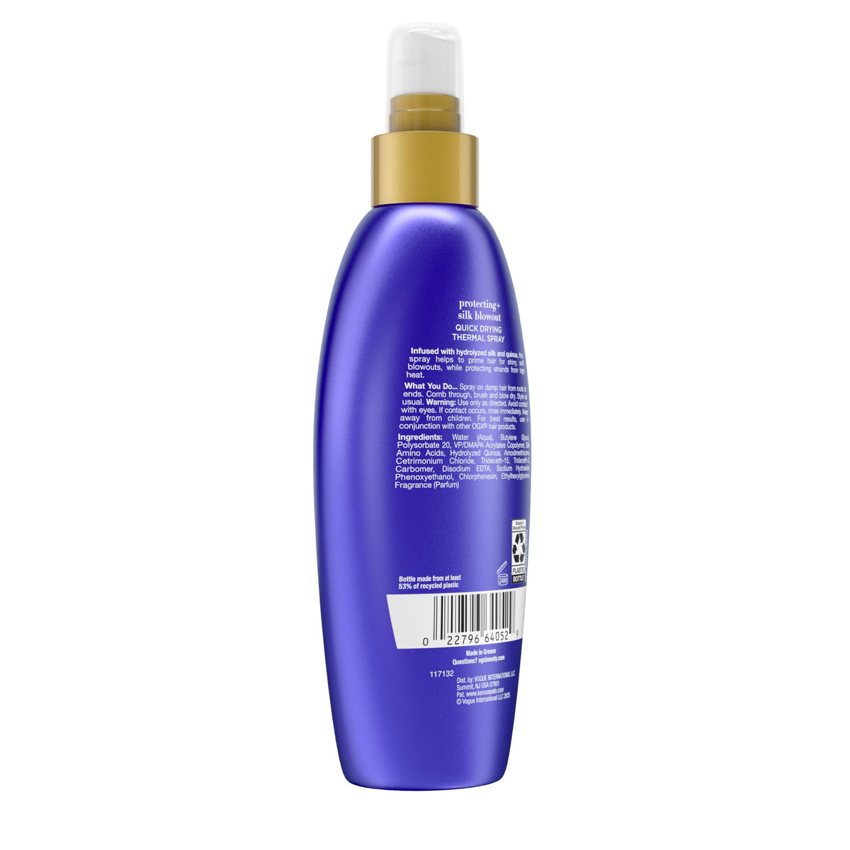 Detail of hair strand after OGX showing soft, frizz-reduced texture
