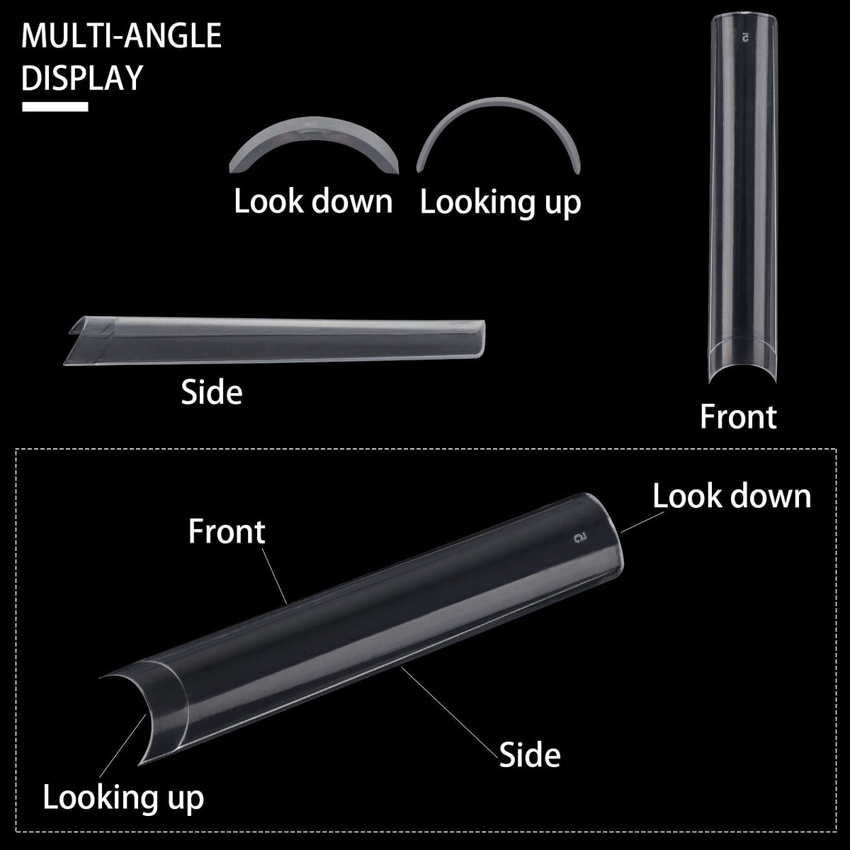 Ohlove application of acrylic on a clear tip showing seamless layering benefit