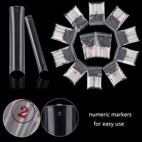 Ohlove hand scale comparison with tips to illustrate extra long length benefit