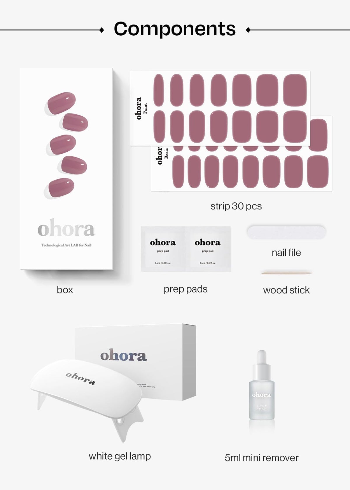 ohora applying strip on nail demonstrating easy at-home use