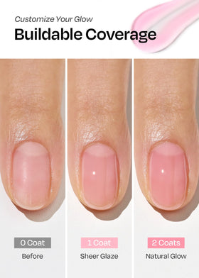 ohora before and after nails showing improved strength and smoother surface