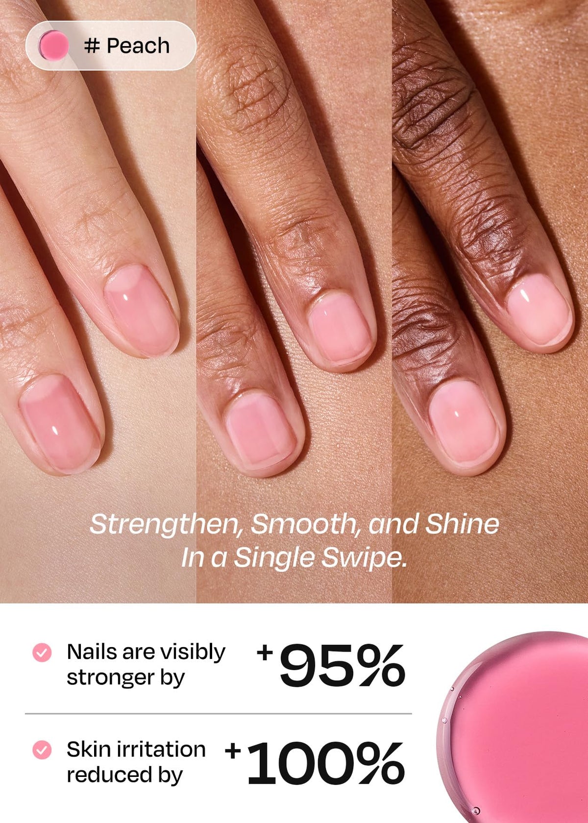 ohora brush and cap detail for precise application and easy control