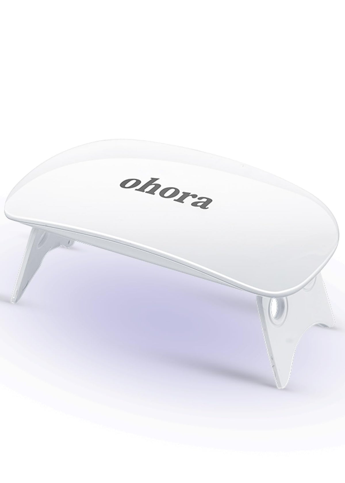 ohora lamp front view showing compact design and fast curing benefit