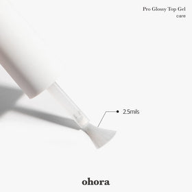 ohora close-up of semi-cured gel wrap texture smoothing nail surface