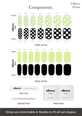 ohora flatlay of included strips and tools showing complete kit benefit