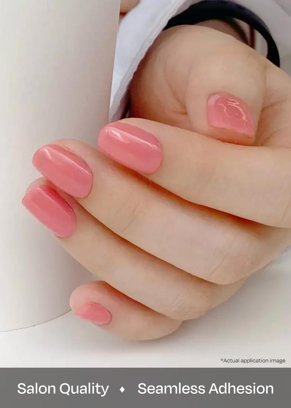 ohora cured nails under LED lamp showing glossy finish