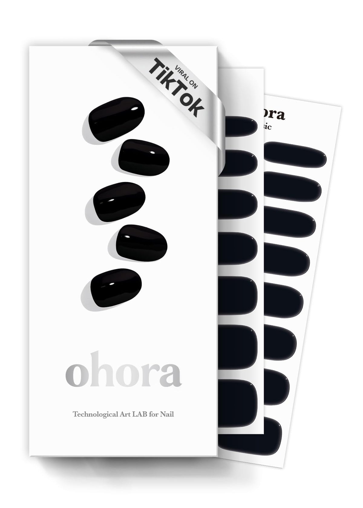 ohora front packaging N Onyx showing kit contents and benefit of ready-to-cure convenience