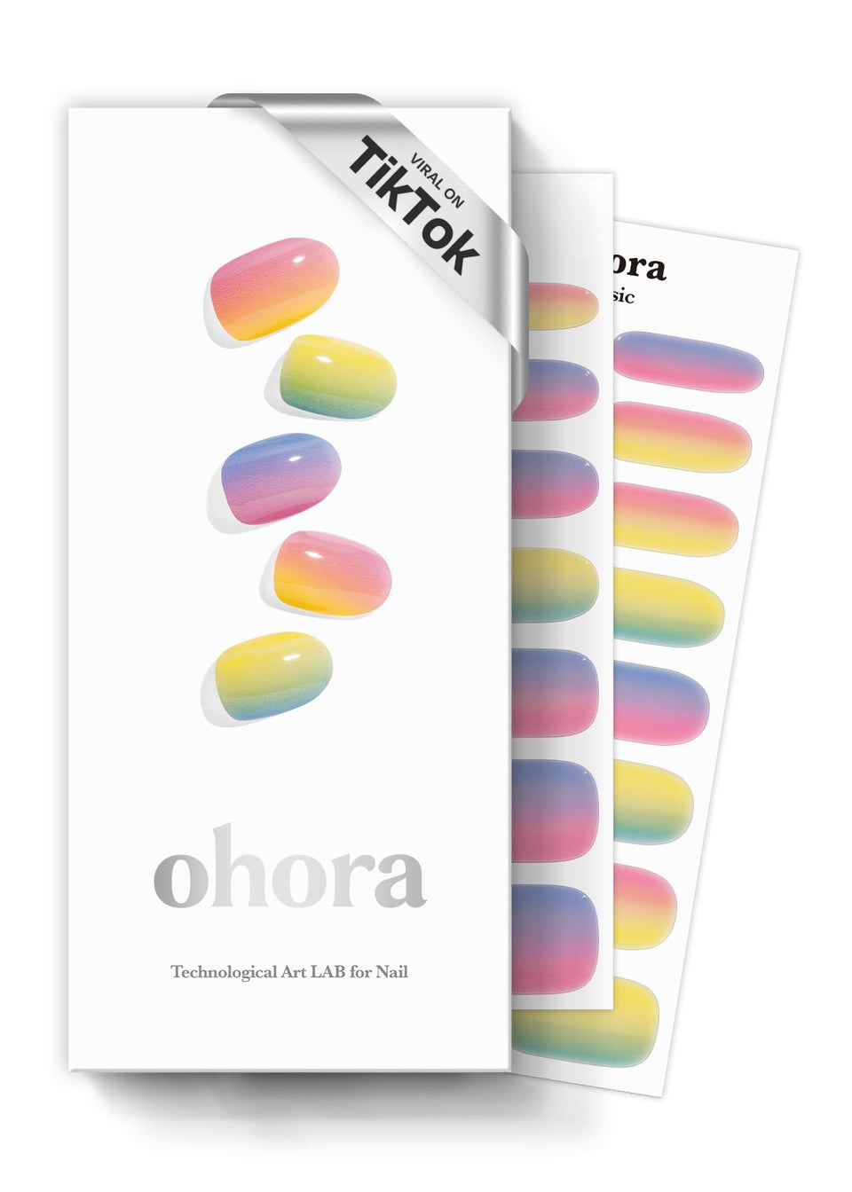 ohora front packaging showing N Pastel set and included tools for easy home gel manicures