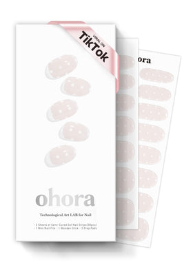 ohora front packaging showing N Polka Blanc and kit contents, easy at-home use