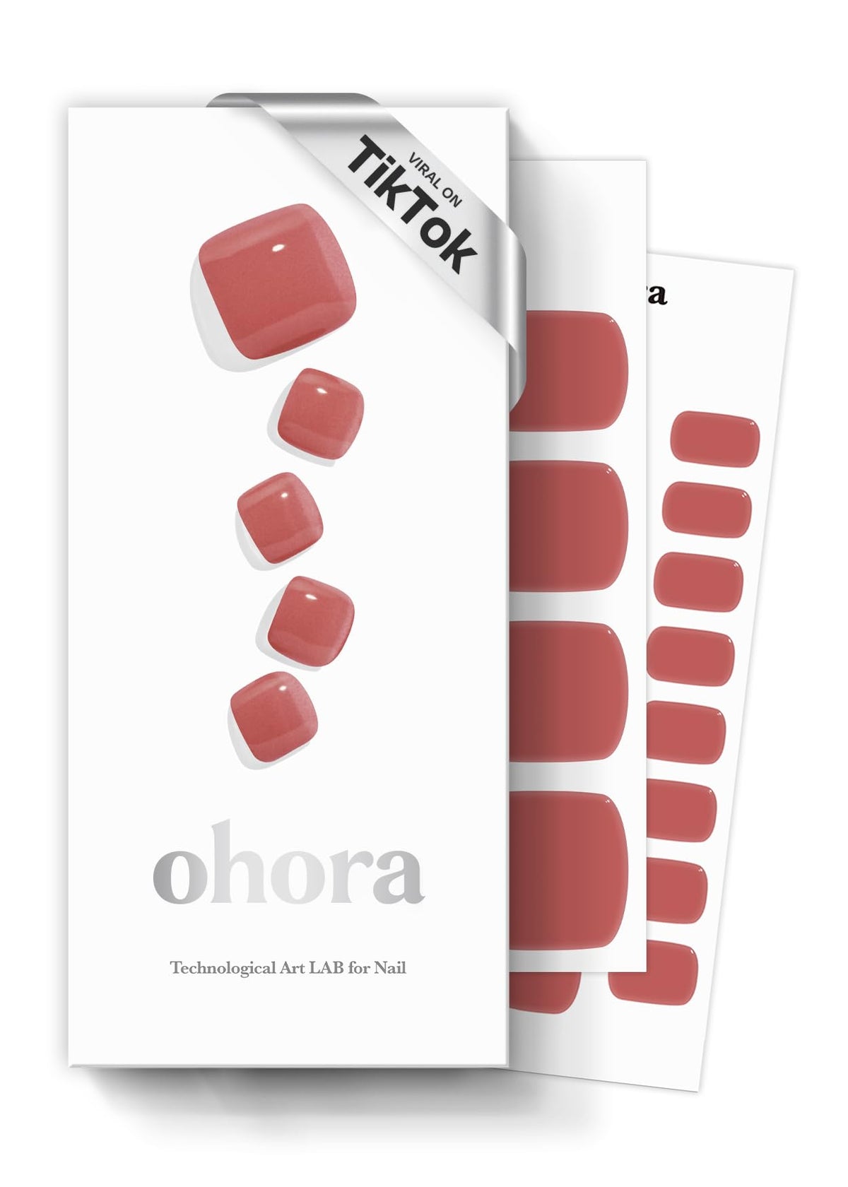 ohora front packaging showing pedi strips and tools for easy salon-quality results