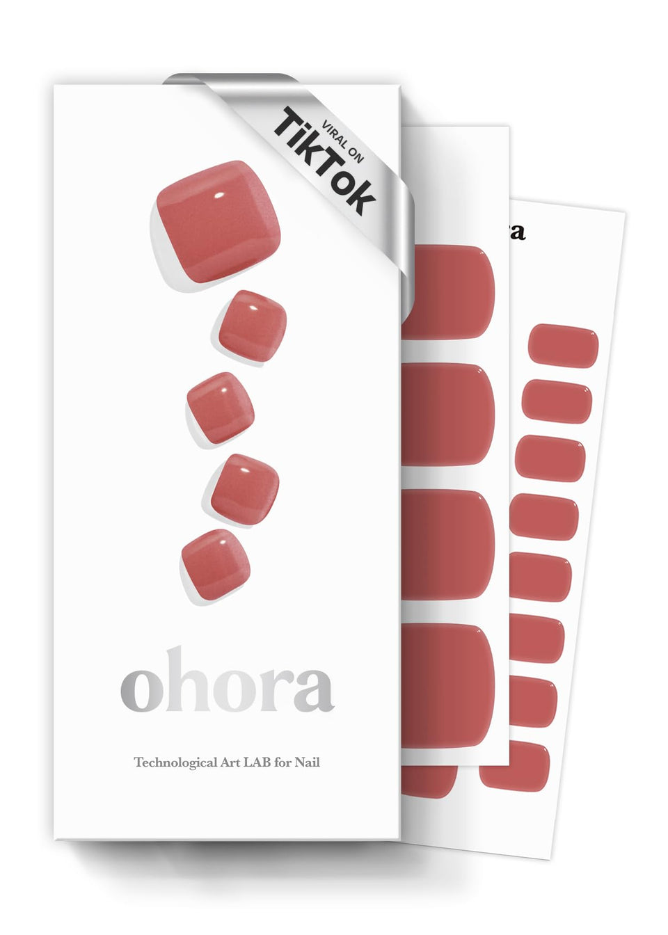 ohora front packaging showing pedi strips and tools for easy salon-quality results