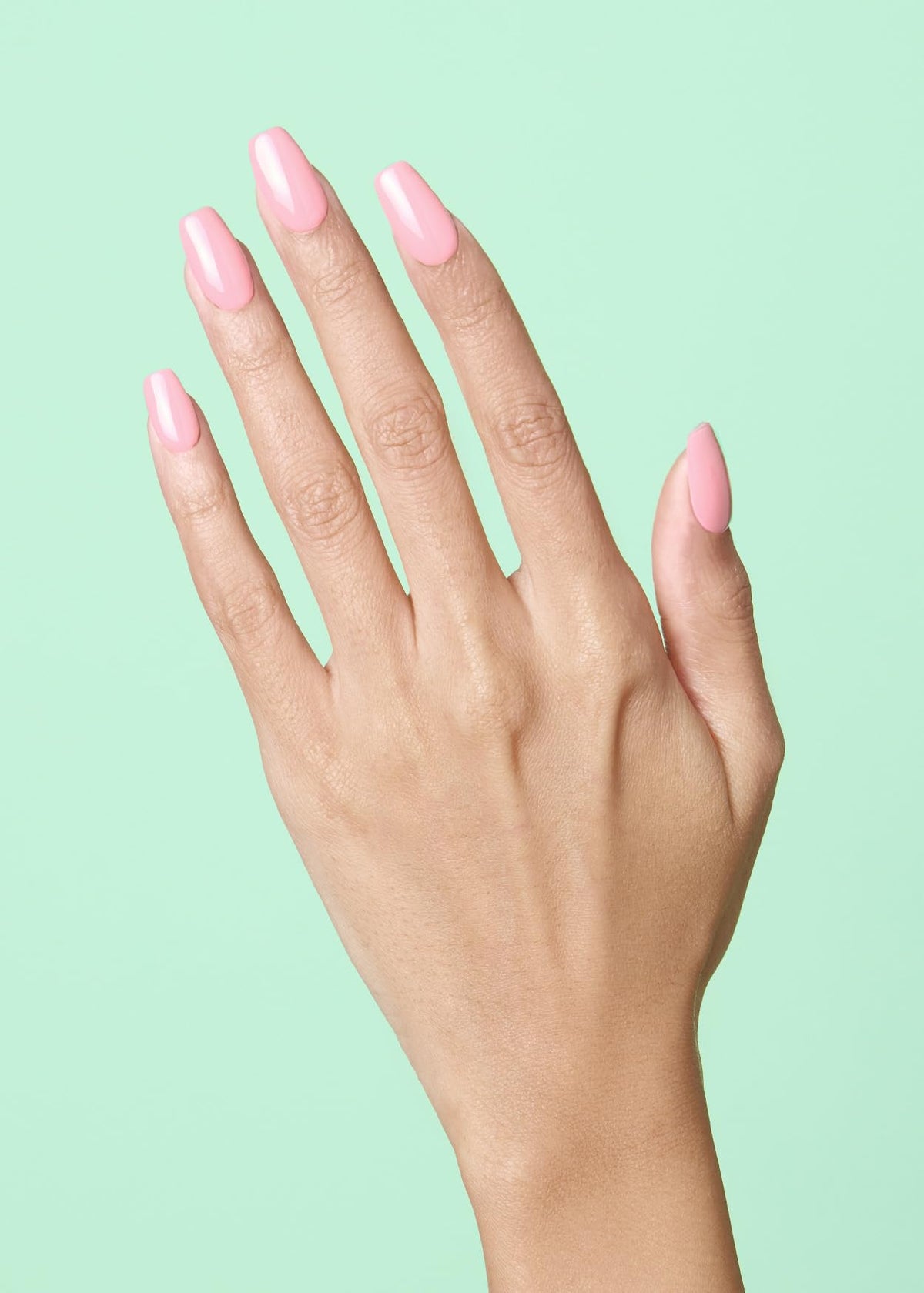 ohora close-up of semi cured gel strip texture showing smooth finish and true pink