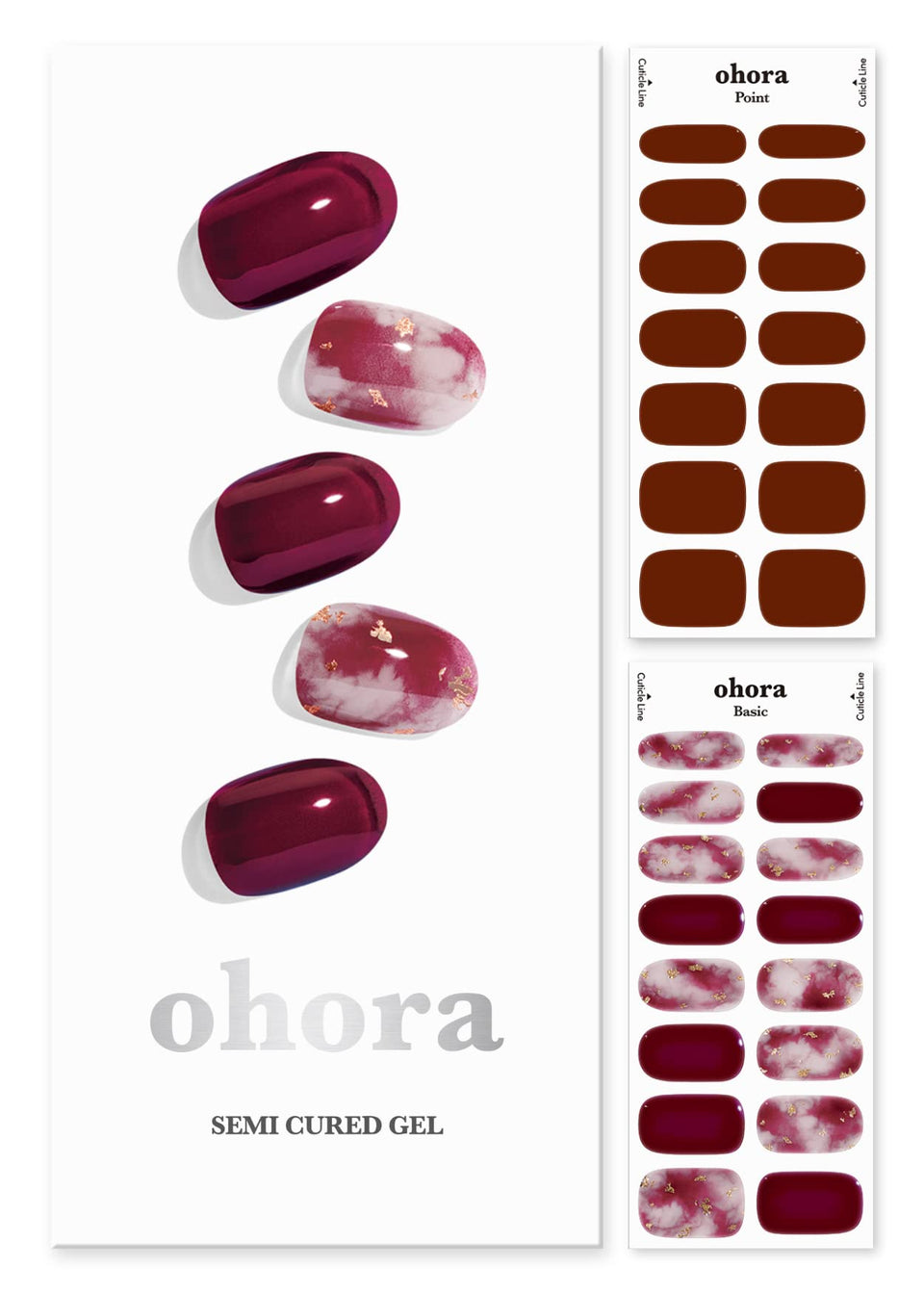 ohora front packaging showing kit contents and red ombré design benefit quick setup