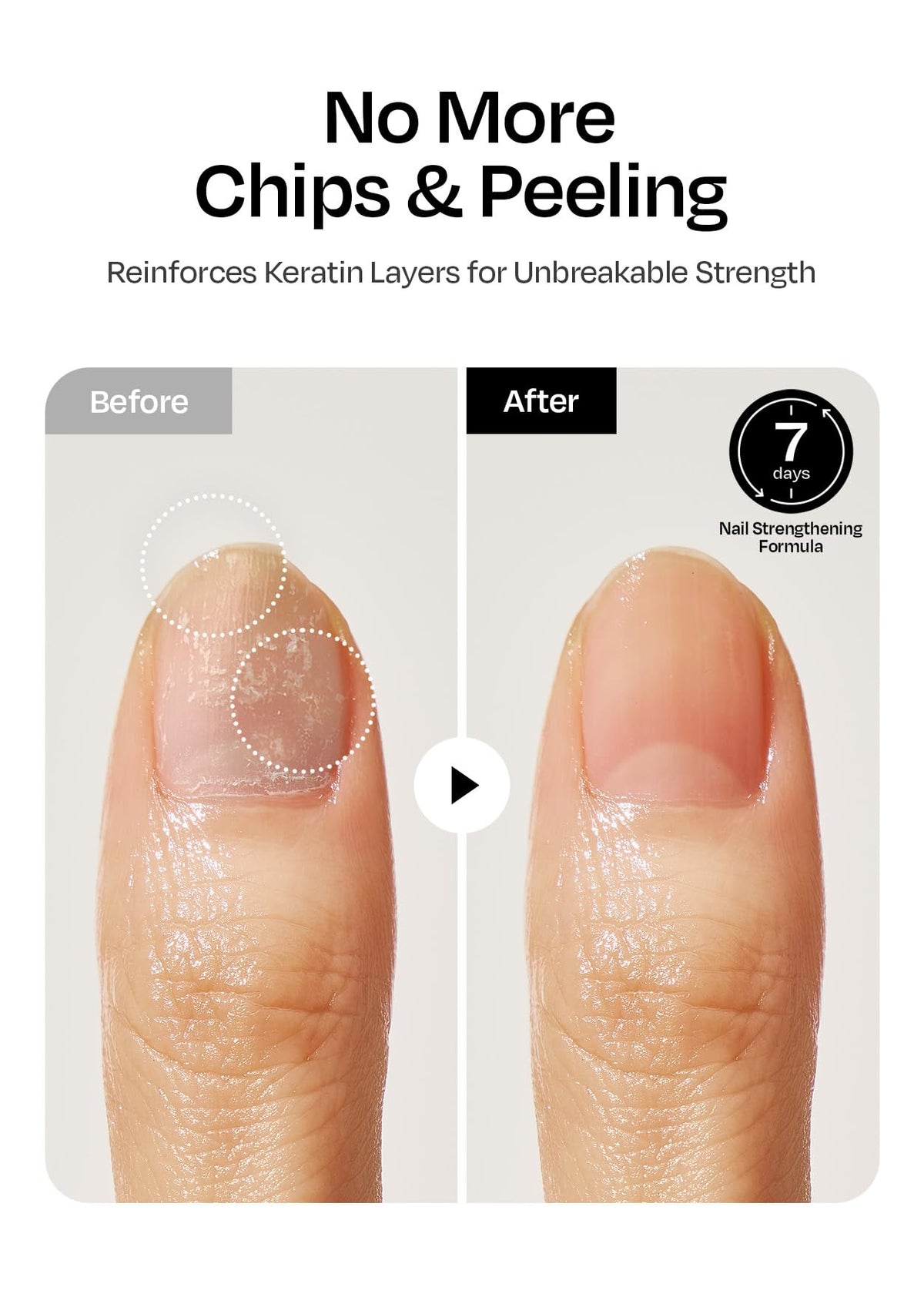 ohora before and after nails showing reduced chips and improved strength benefit