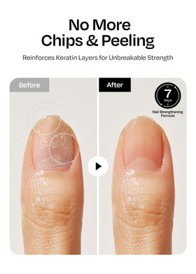ohora before and after nails showing reduced chips and improved strength benefit