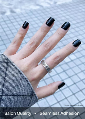 ohora cured strip on finger displaying glossy finish and durable salon-quality look