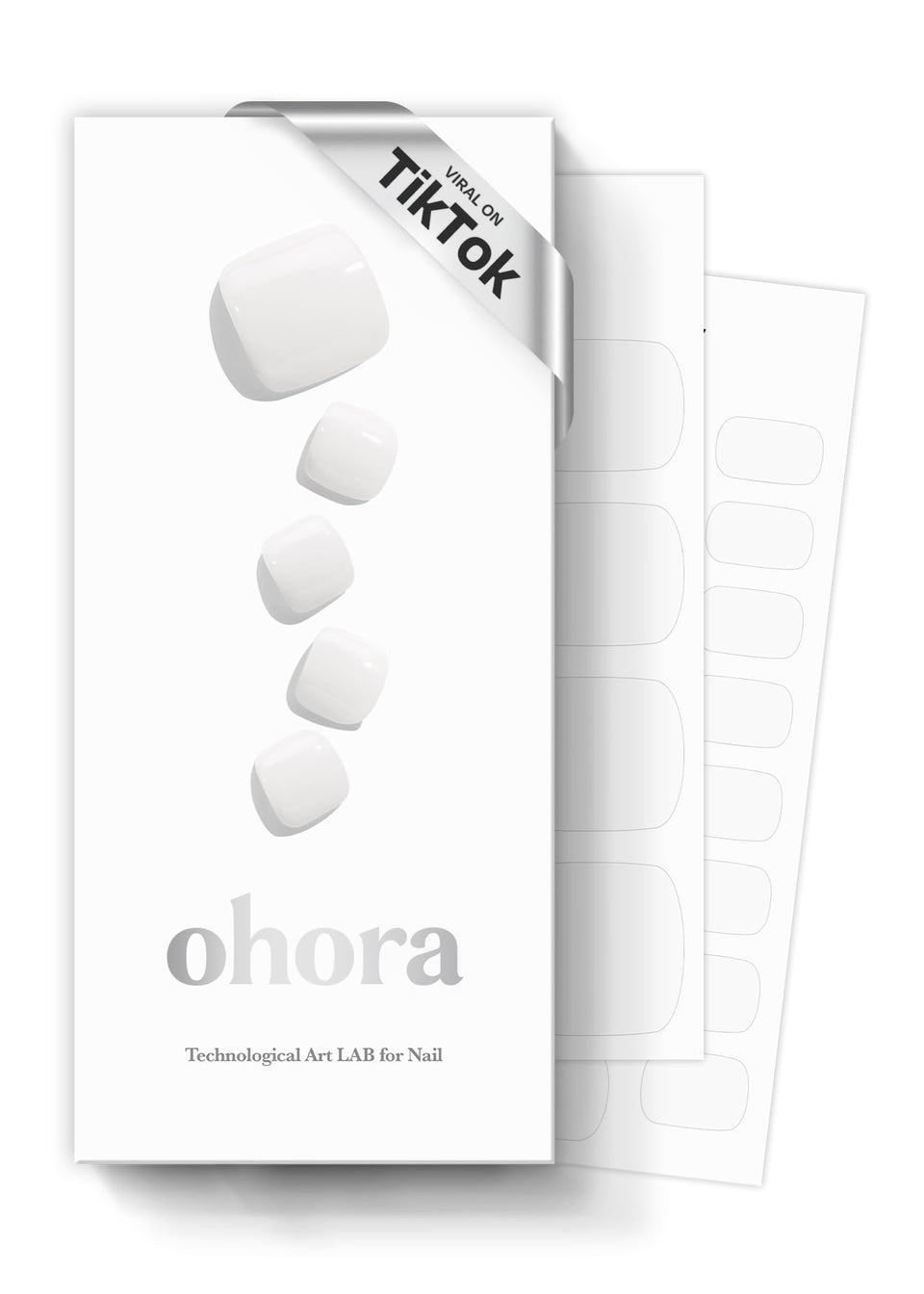 ohora front packaging showing kit contents and white gel pedi benefits