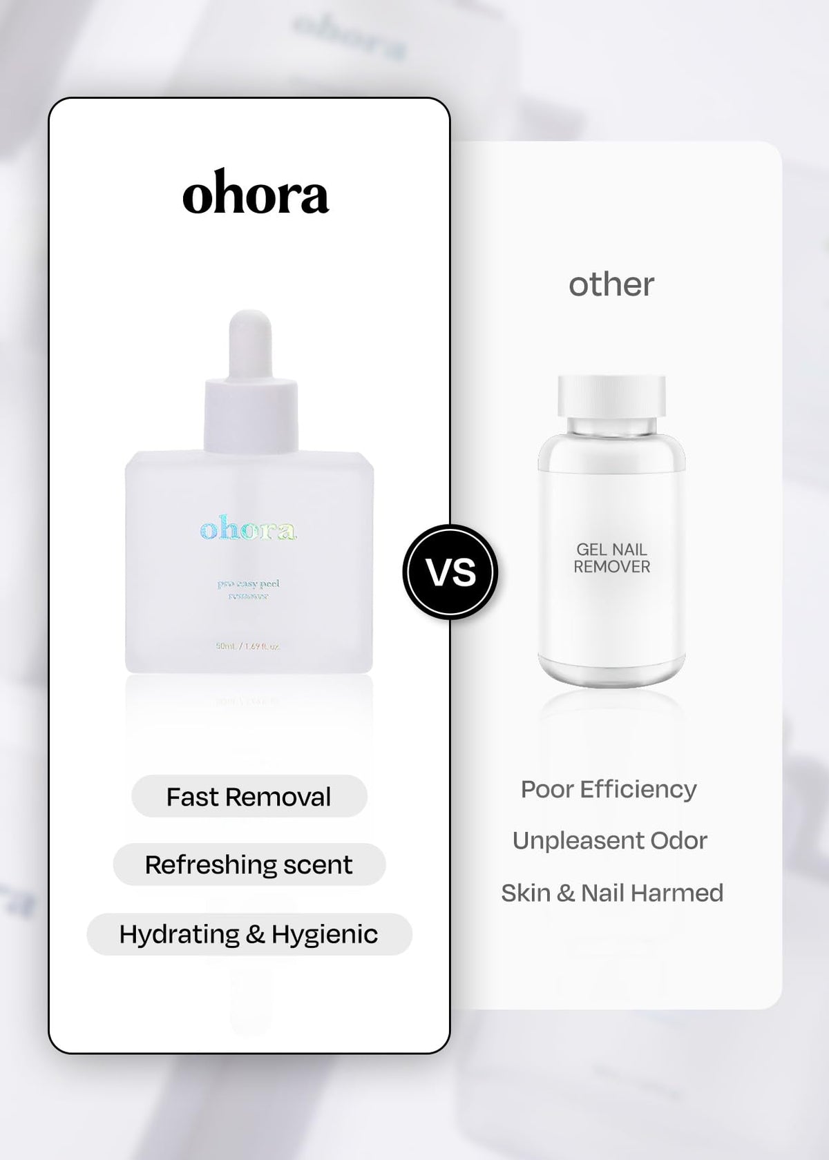 ohora bottle held in hand for scale showing compact travel-friendly convenience