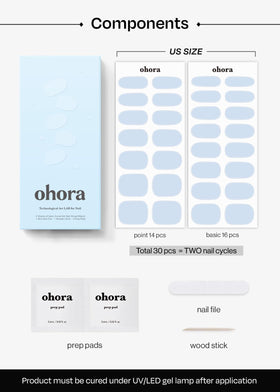 ohora strips size comparison on fingers demonstrating customizable fit for all nails