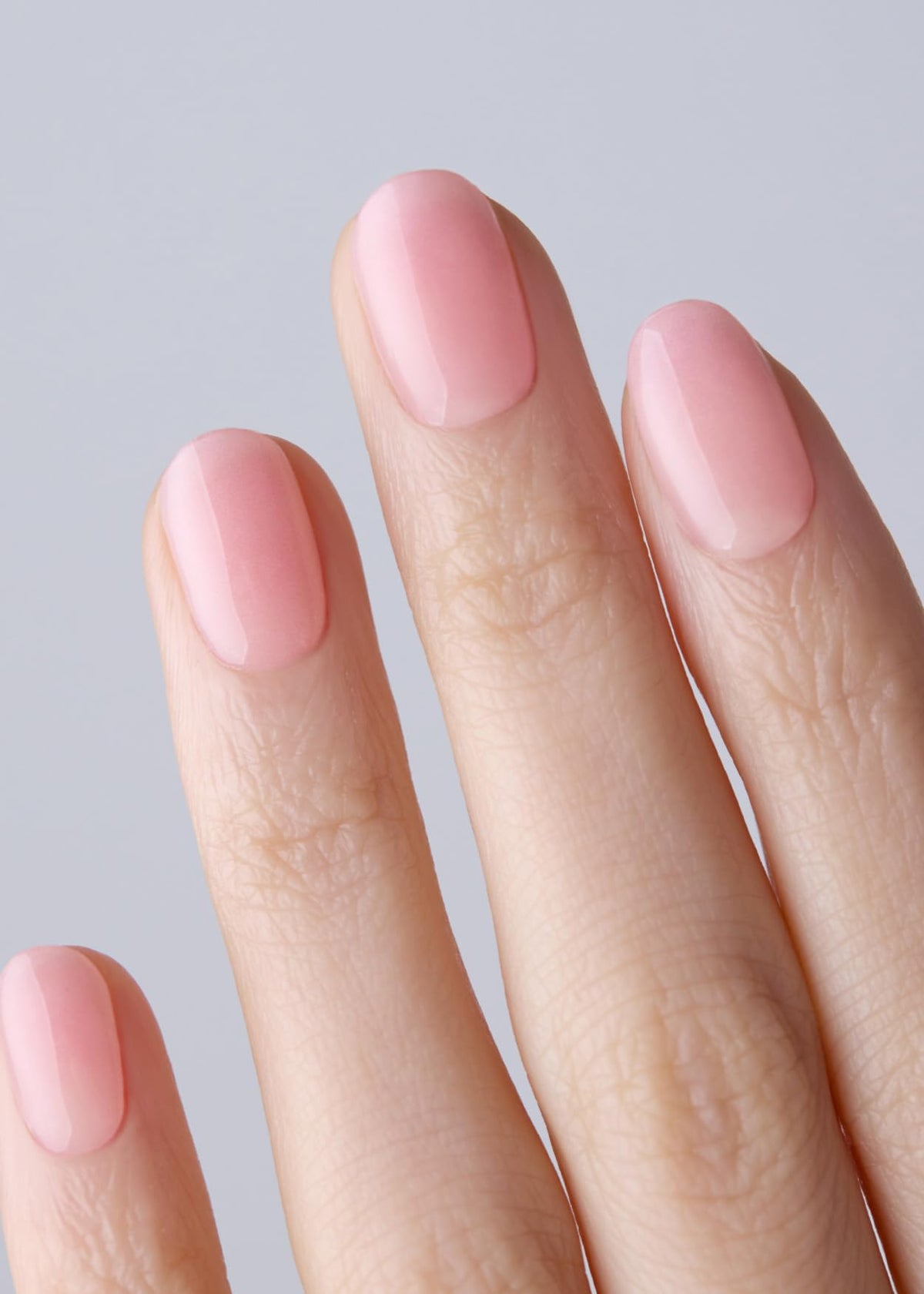 ohora closeup of pink jelly strip texture highlighting smooth gel finish and translucence