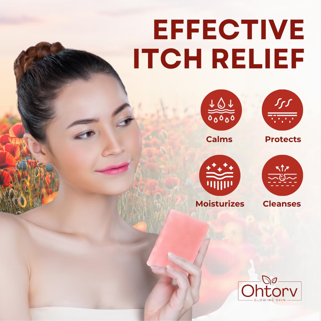 Ohrtov calamine soap rich lather on skin demonstrating gentle soothing