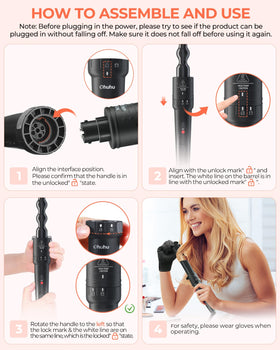 Ohuhu handle locking mechanism close-up displaying secure barrel fit