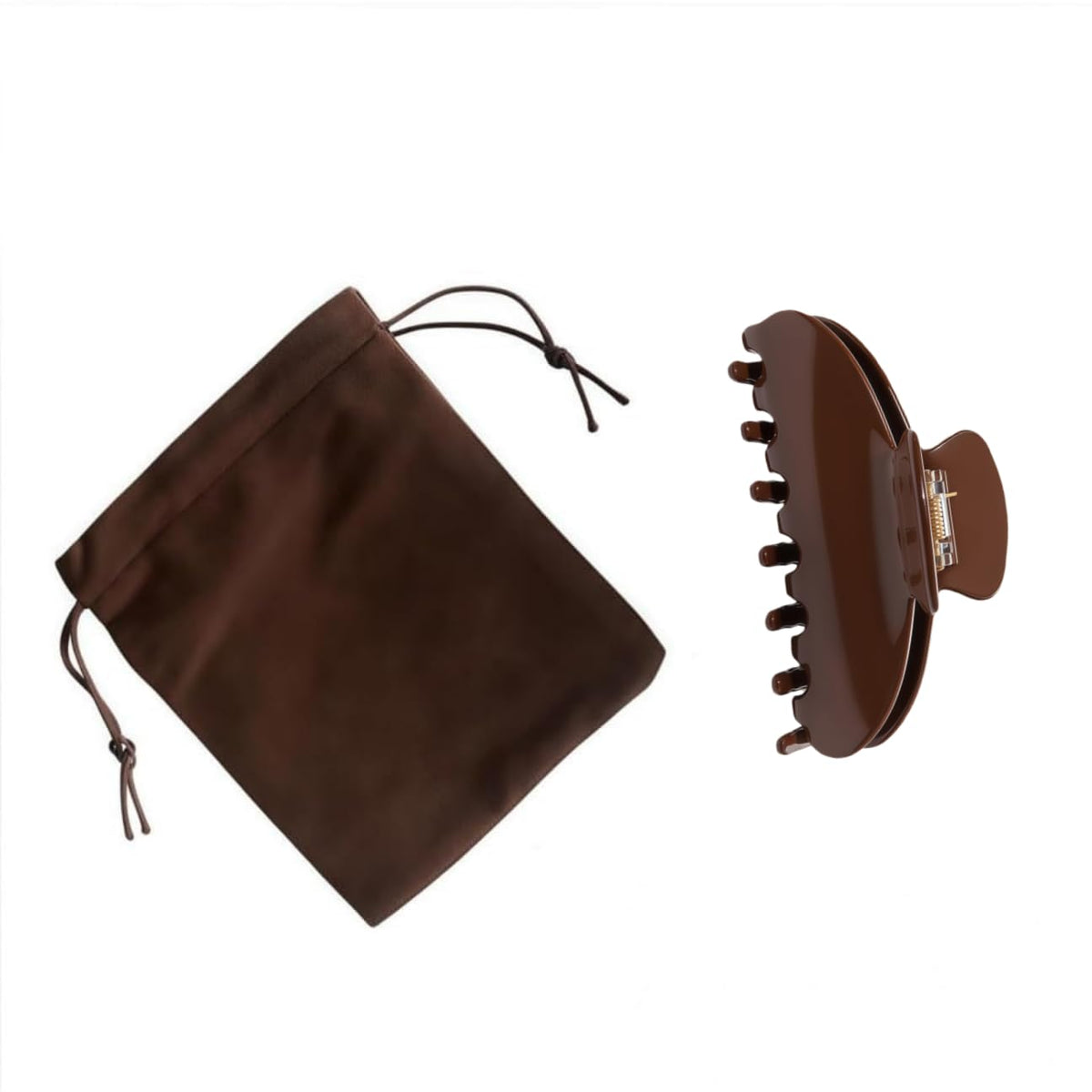 OideGuiing coffee clip worn in an updo demonstrating secure non-slip grip and polished look