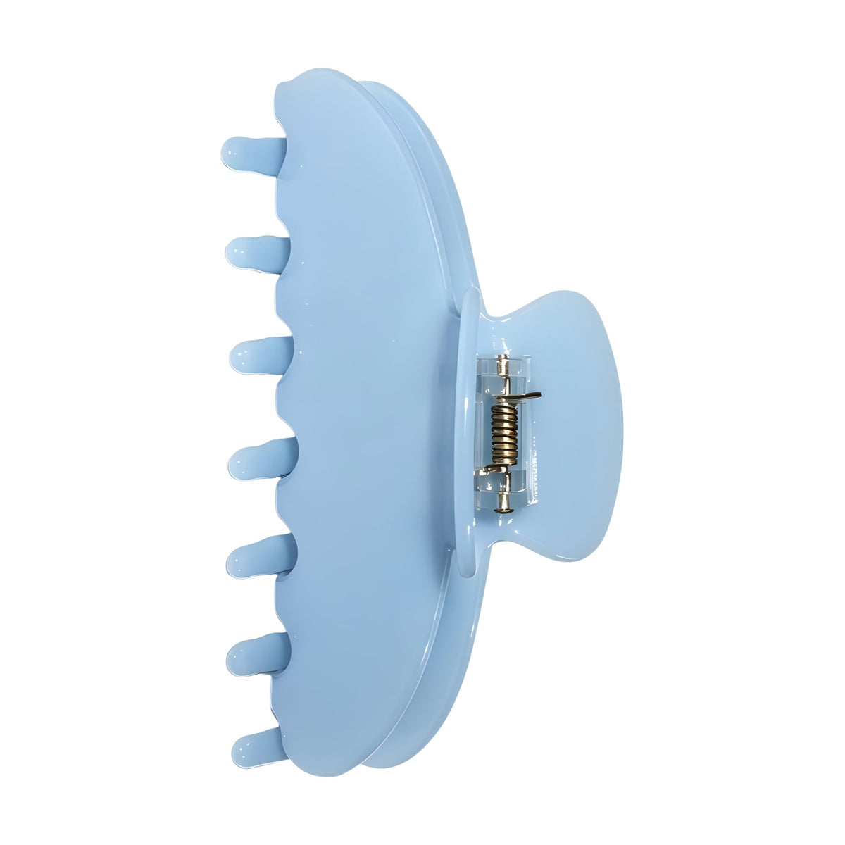 OideGuiing front view of wathet blue clip showing secure hold and style